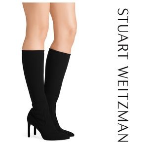 STUART WEITZMAN To The Knee Boots, Black, 9